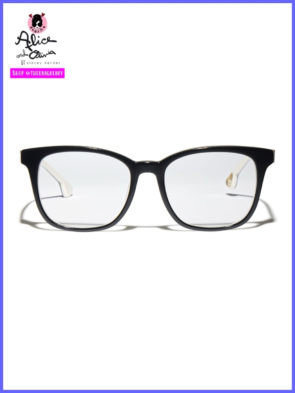 Alice + Olivia Fillmore Black Glasses